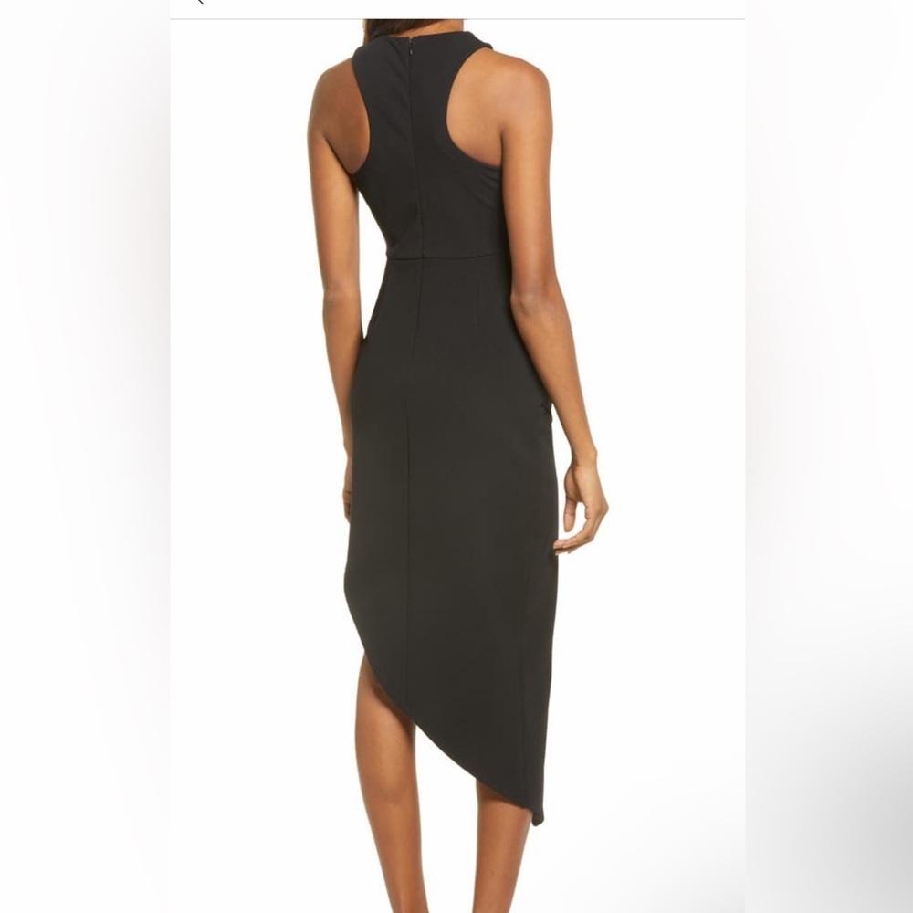 Lulu’s Guess Again Halter Neck Asymmetrical Midi Dress - Picture 4 of 4